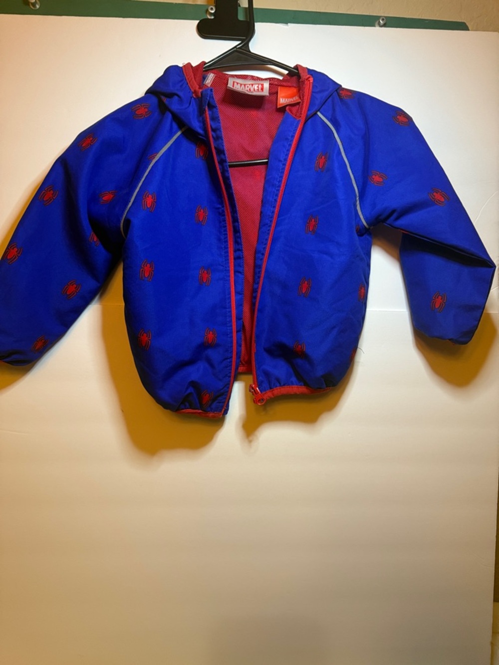 Marvel Blue Jacket with Red Spider Accents 3T Nice Condition
